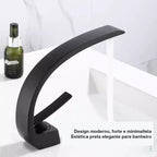 Torneira para Banheiro Monocomando Luxury Preto Fosco Quente e Fria