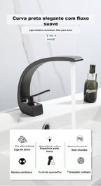 Torneira para Banheiro Monocomando Luxury Preto Fosco Quente e Fria