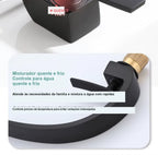 Torneira para Banheiro Monocomando Luxury Preto Fosco Quente e Fria