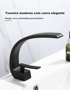 Torneira para Banheiro Monocomando Luxury Preto Fosco Quente e Fria