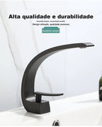 Torneira para Banheiro Monocomando Luxury Preto Fosco Quente e Fria