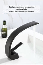 Torneira para Banheiro Monocomando Luxury Preto Fosco Quente e Fria