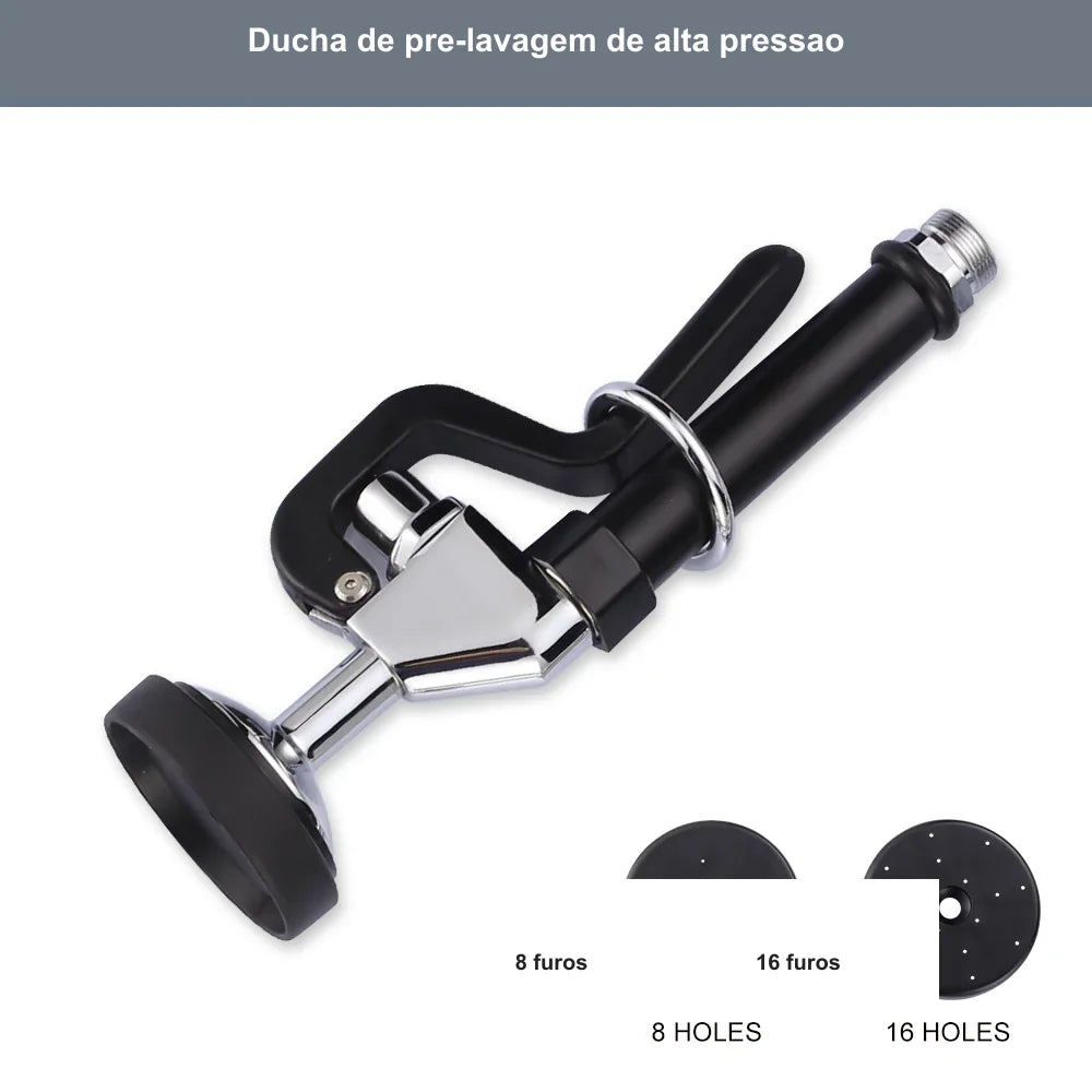 Torneira de Cozinha Industrial Pré-Lavagem Bancada Cromado