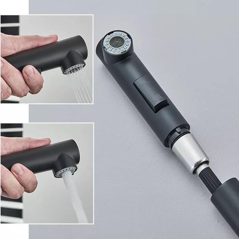Torneira Gourmet Retratil 360 Monocomando Preto Fosco para Cozinha