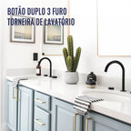 Torneira Misturador Banheiro 3 Furos com Bica 360°