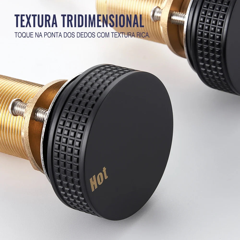 Torneira Misturador Banheiro 3 Furos com Bica 360°