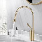 Torneira Para Banheiro Monocomando Misturador Lucca Dourado