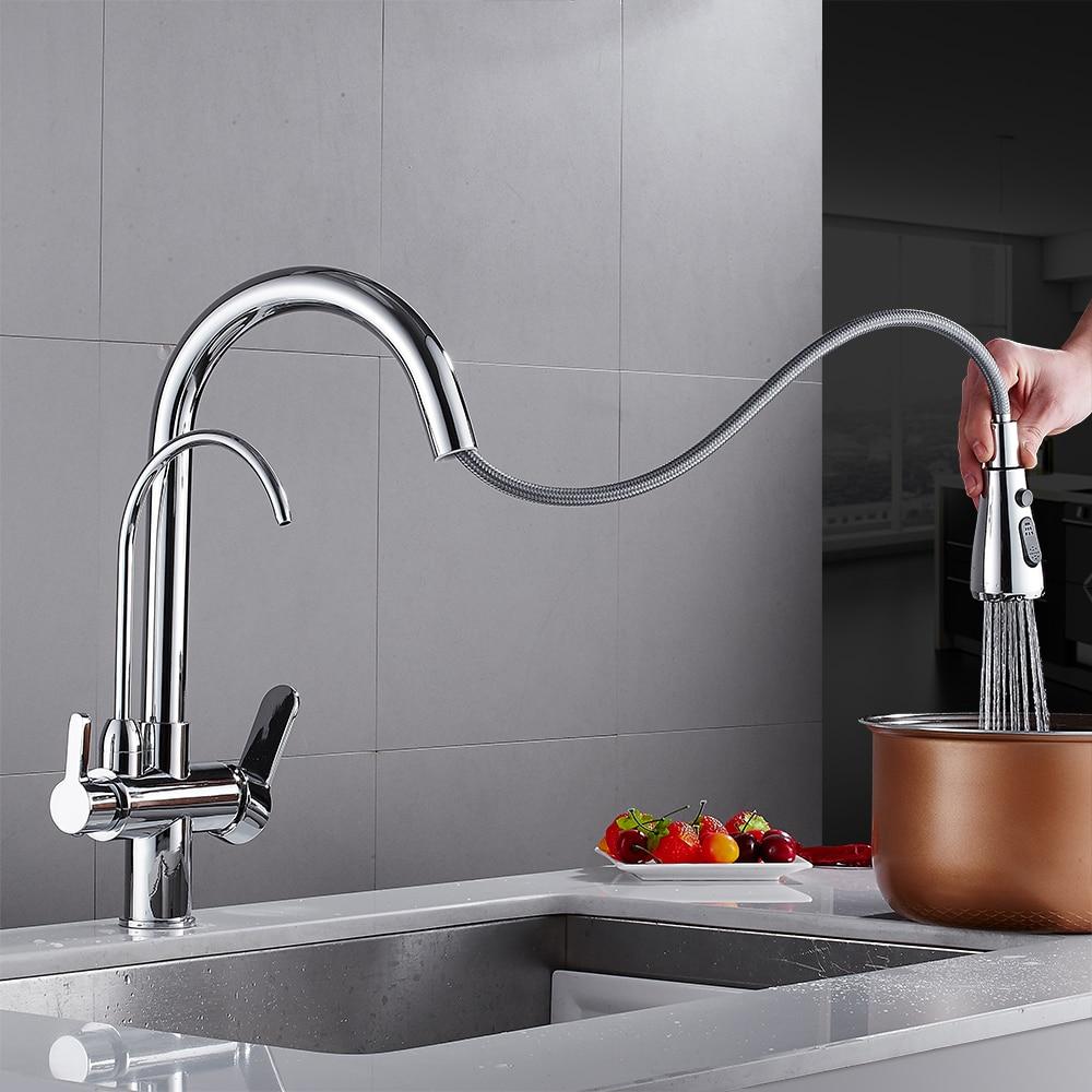 Torneira Para Cozinha Gourmet Monocomando Dupla Função Filtro Jato Extensível