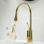 Torneira Para Banheiro Monocomando Misturador Lucca Dourado