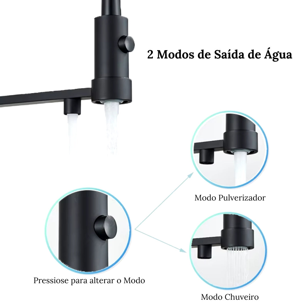 Torneira de Cozinha Gourmet Monocomando Com Filtro